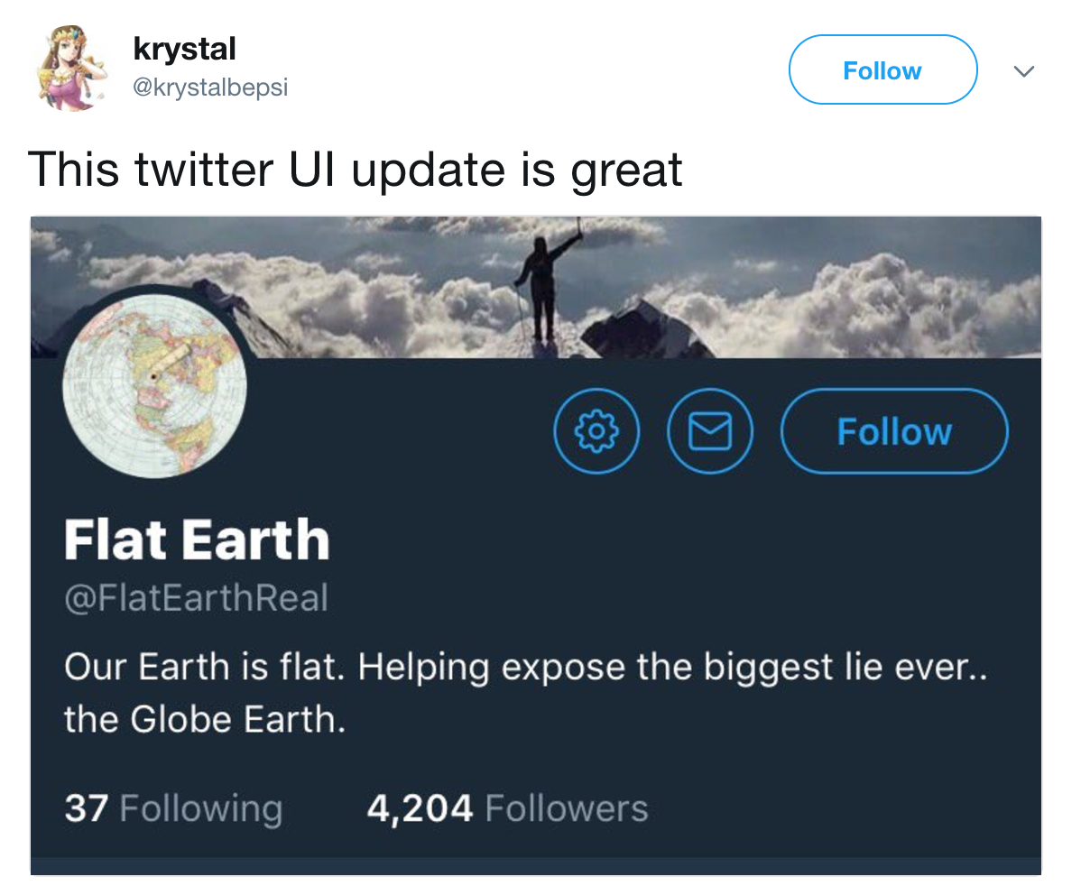 An interesting benefit of using circles to display profile pictures…