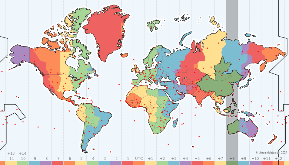 UTC+8 timezone highlighted in gray (timeanddate.com)